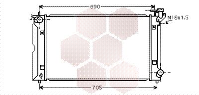 VAN WEZEL radiatorius, variklio aušinimas 53002351